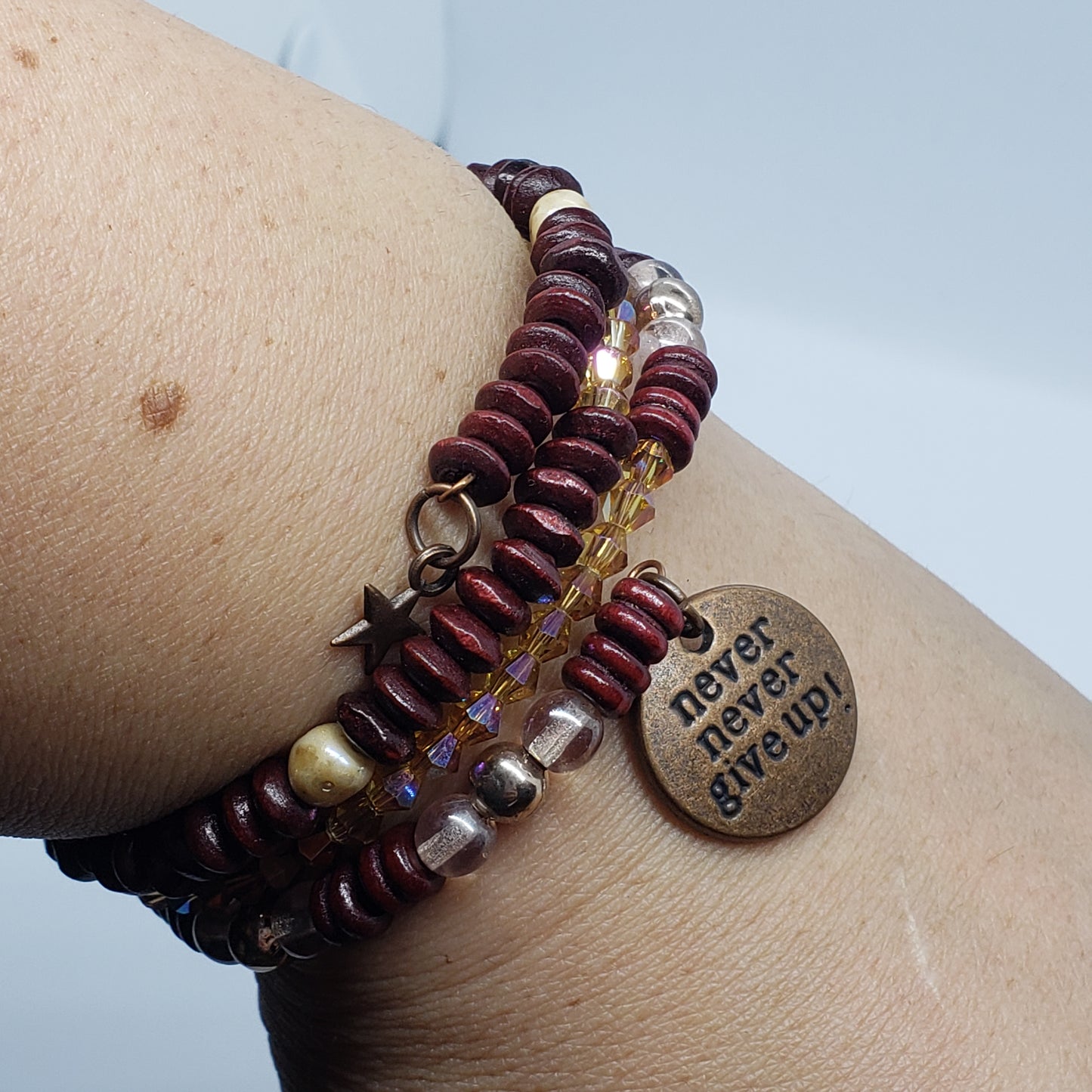 Mauve Wrap Around Bracelet