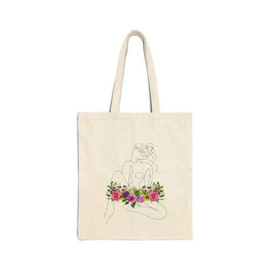 Floral Woman Tote Bag