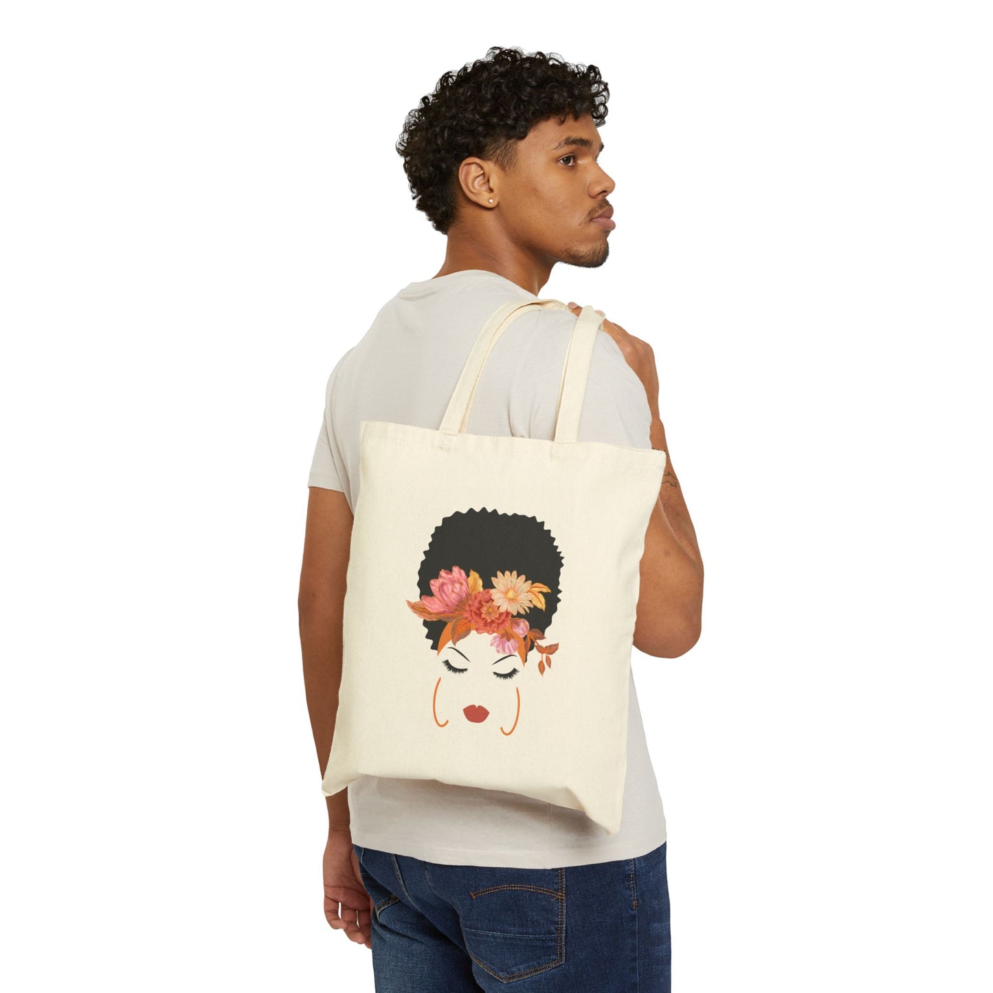 Floral Crown Woman Tote Bag