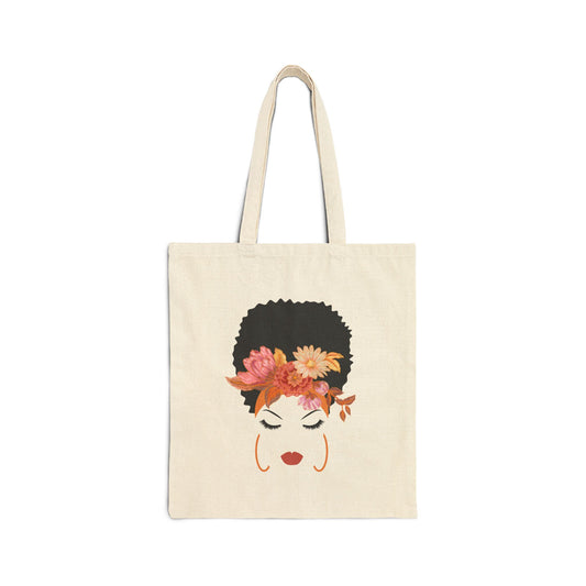 Floral Crown Woman Tote Bag