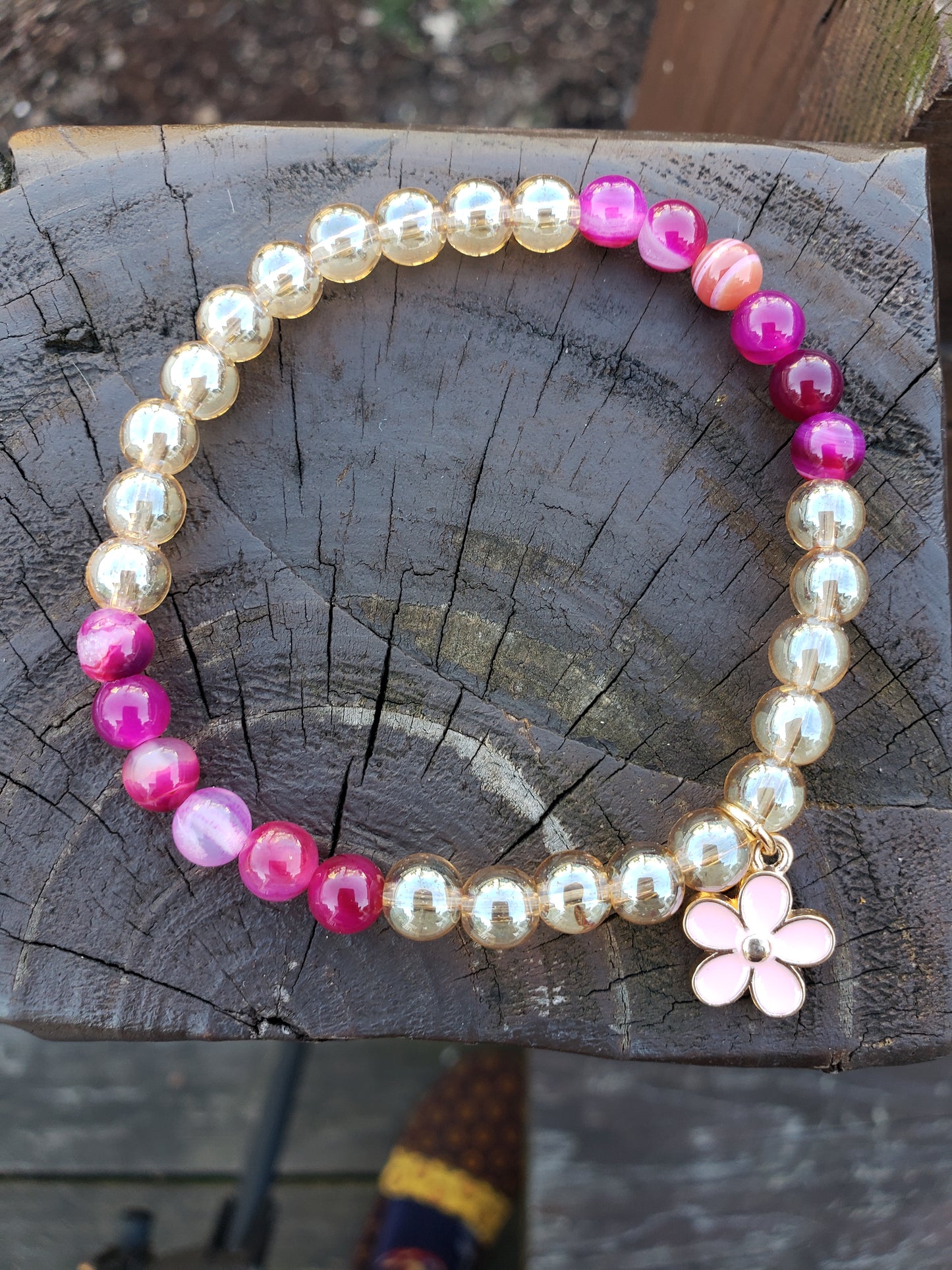 Cherry Blossom Elastic Stretch Bracelet
