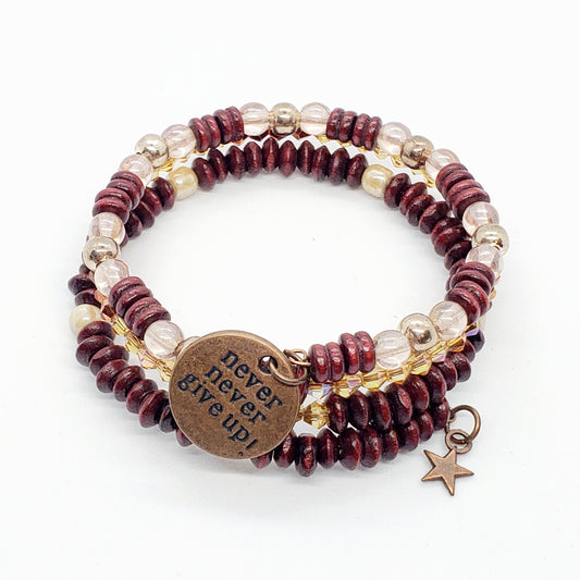 Mauve Wrap Around Bracelet