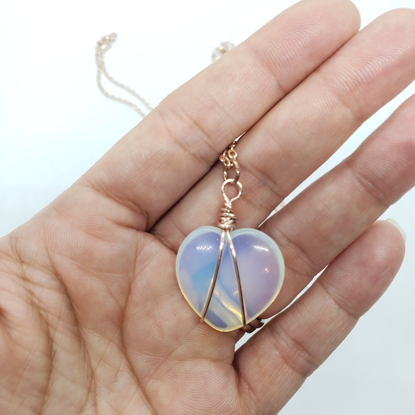 Opalite Heart Necklace