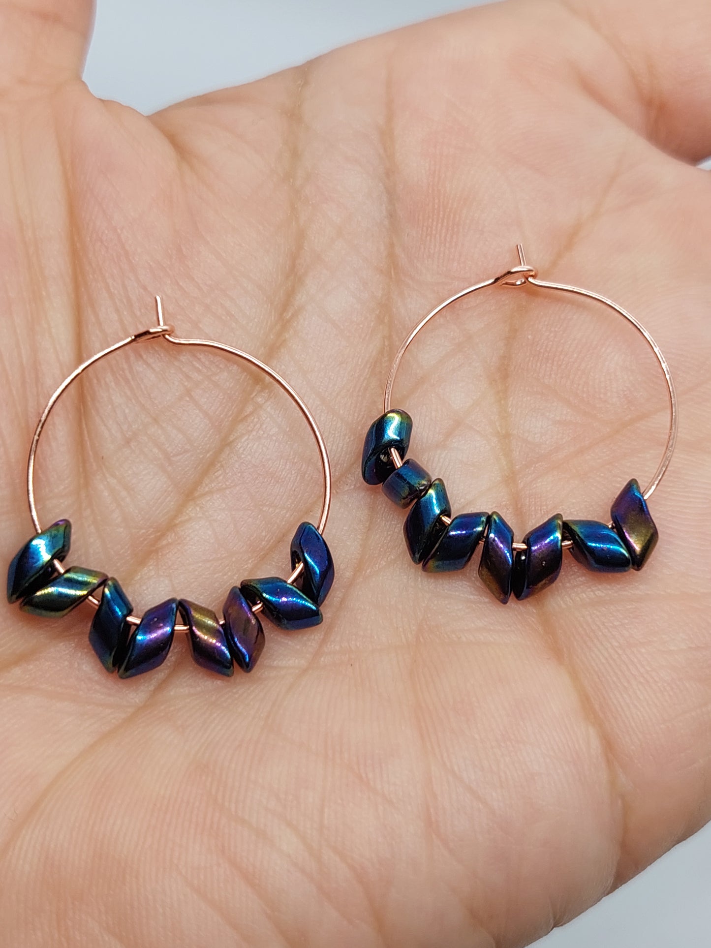 Iridescent Hoop Earrings