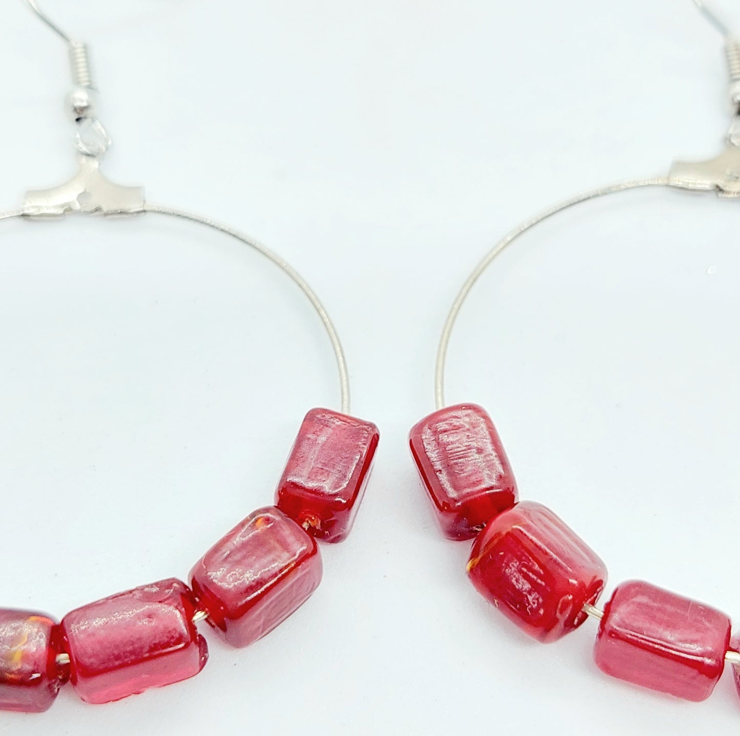 Candied Apple Hoop Earrings