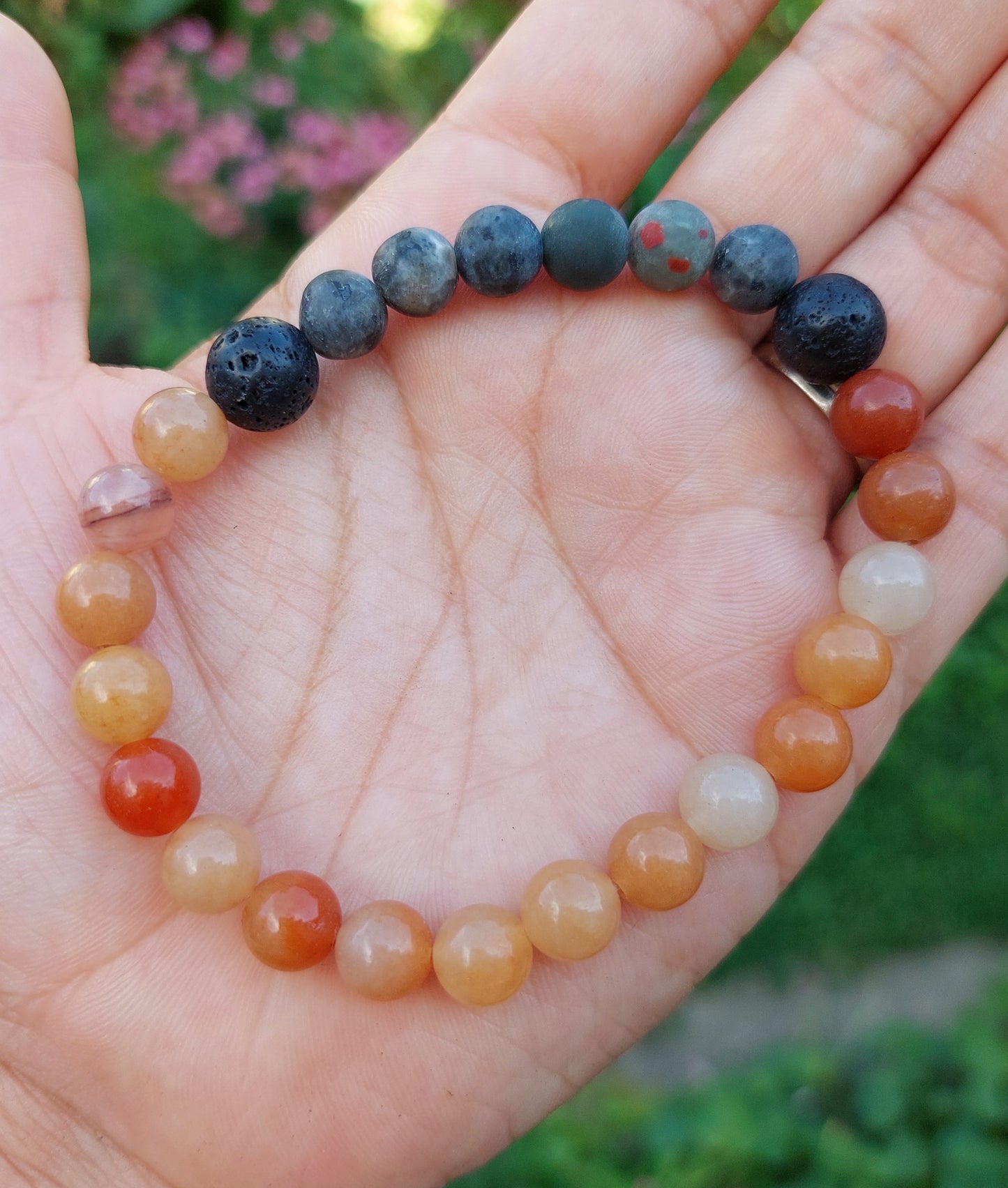 Bloodstone Elastic Stretch Bracelet
