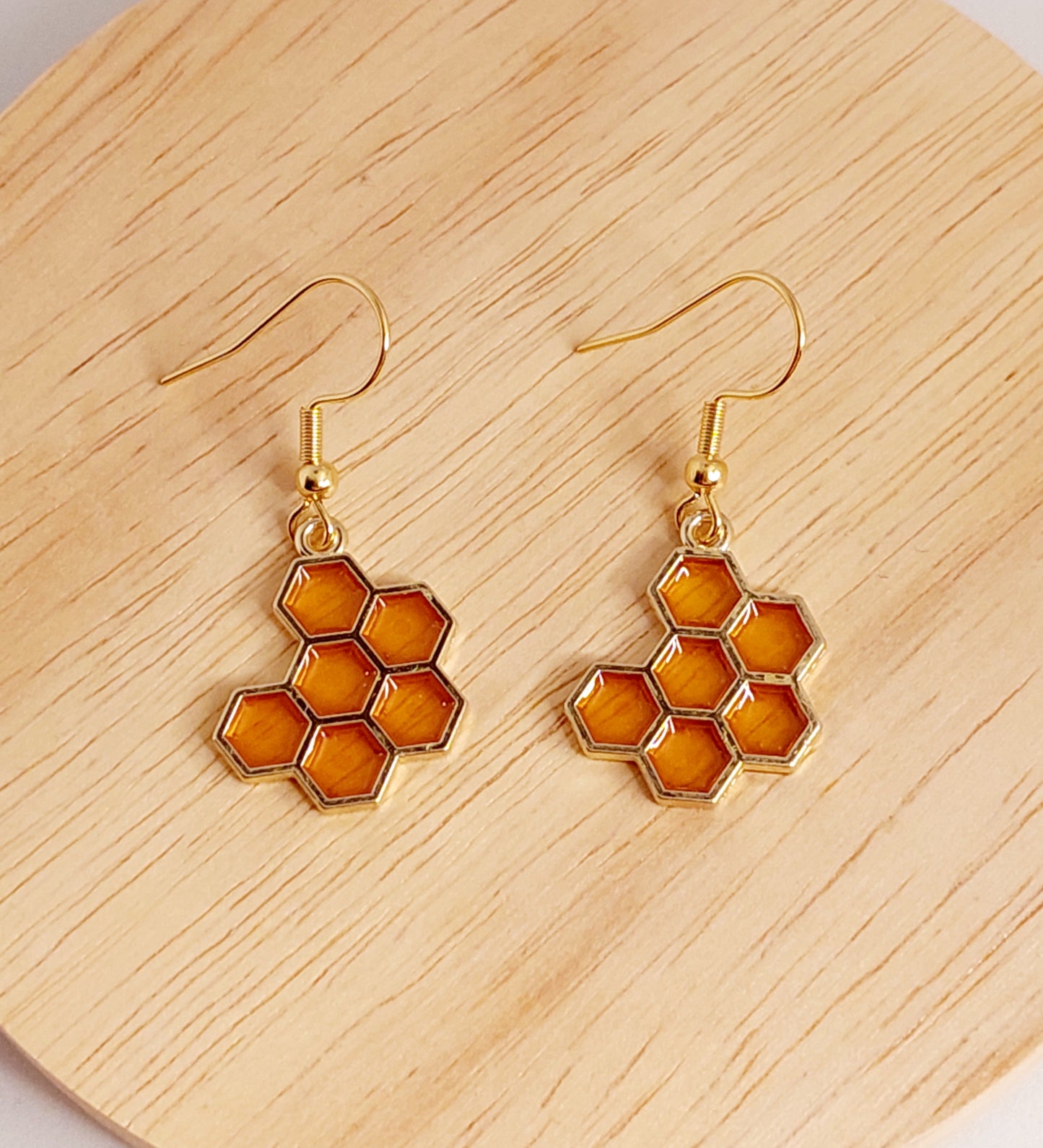 Honeycomb Charm Earrings
