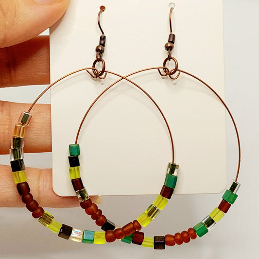 Earthy Hoop Earrings