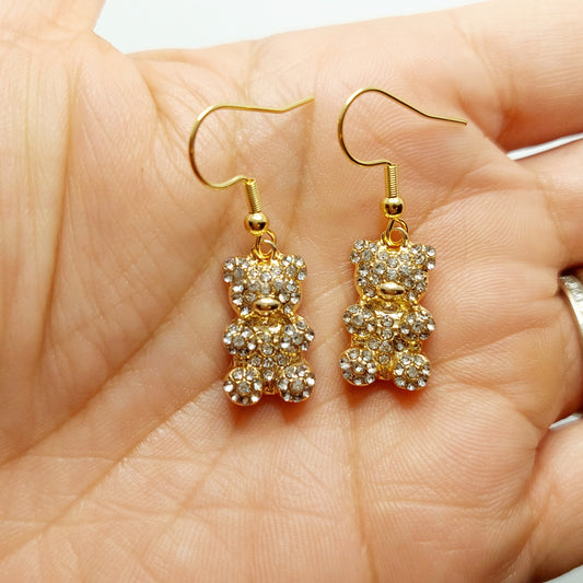 Rhinestone Gummy Charm Earrings