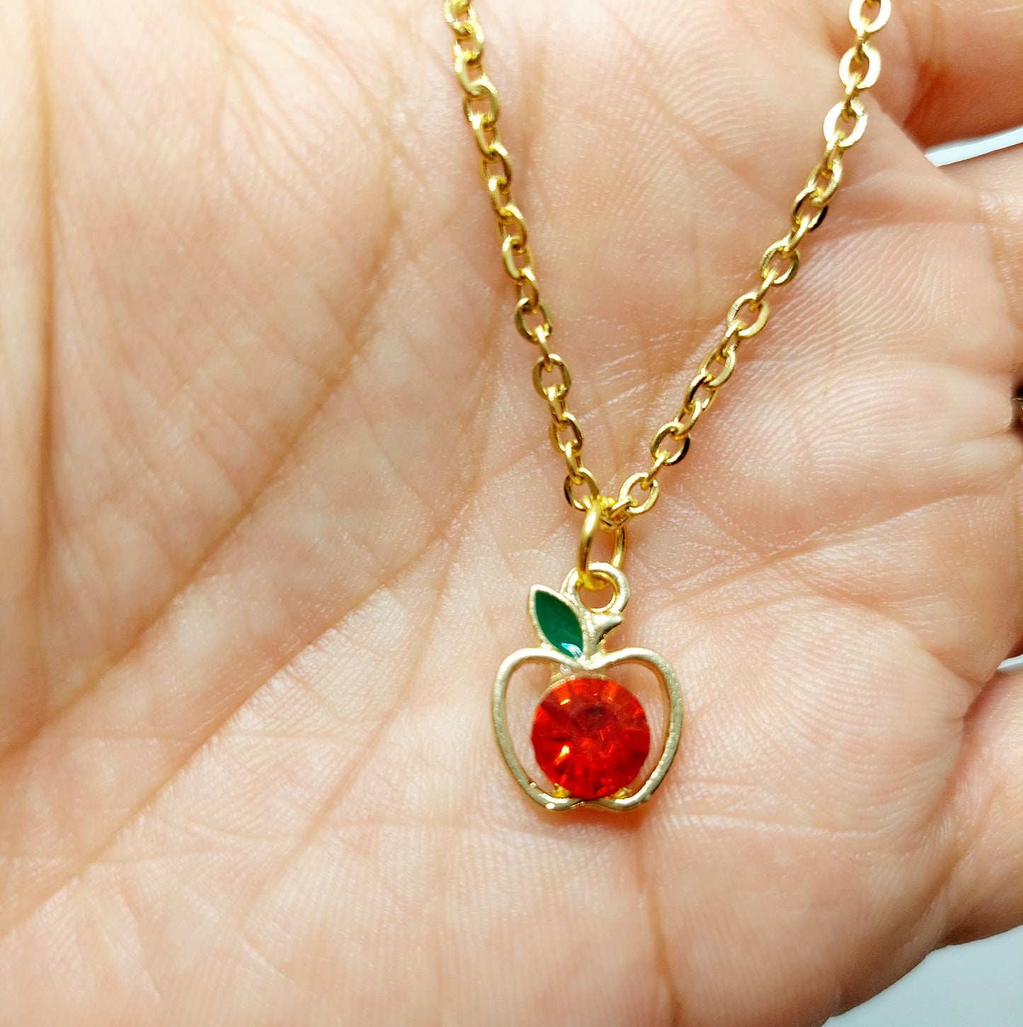 Apple Charm Necklace