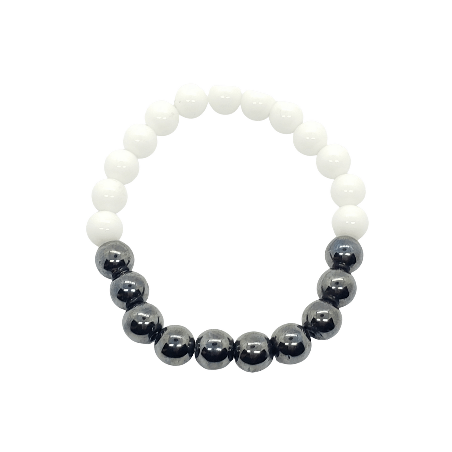 Salt & Pepper Elastic Stretch Bracelet