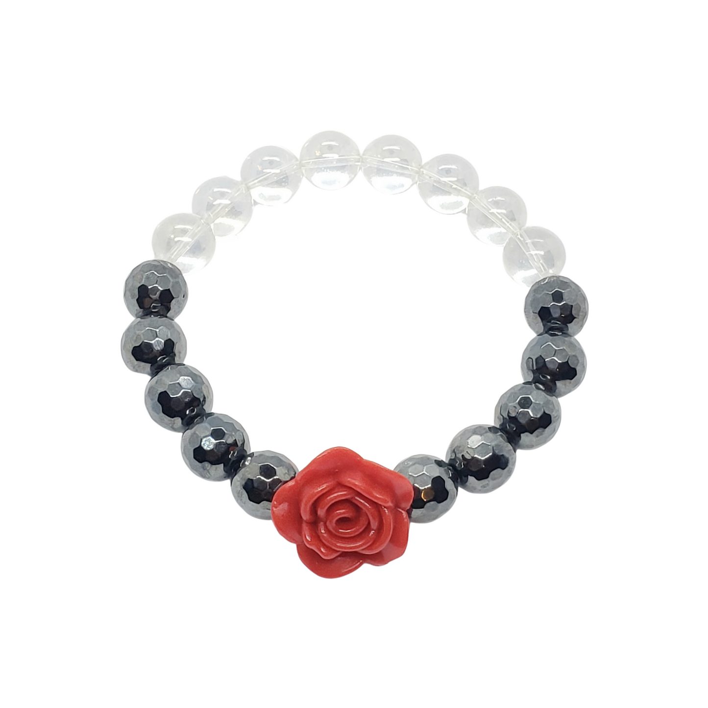 Red Rose Elastic Stretch Bracelet