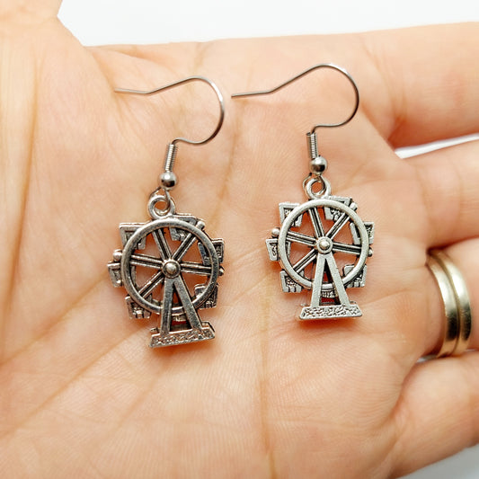 Ferris Wheel Charm Earrings