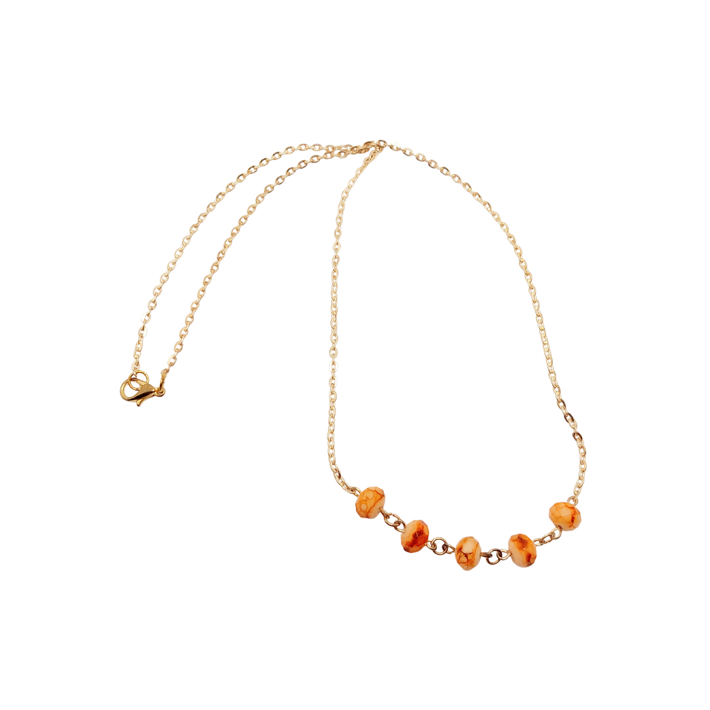 Peachy Beaded Necklace