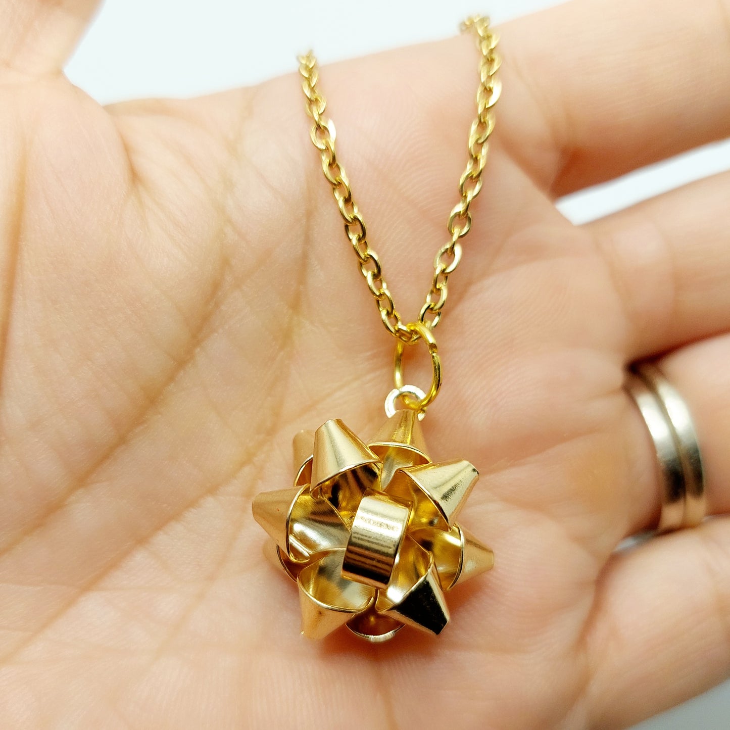 Gift Bow Charm Necklace