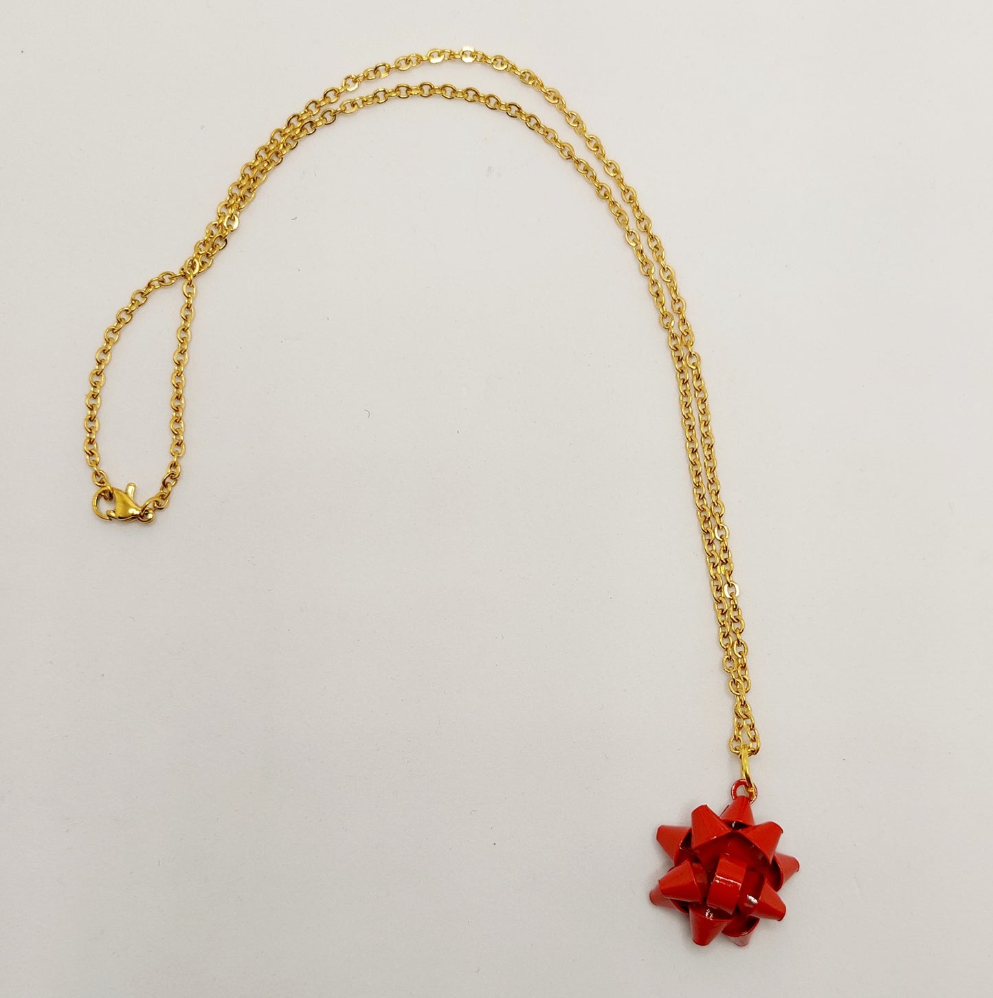 Gift Bow Charm Necklace