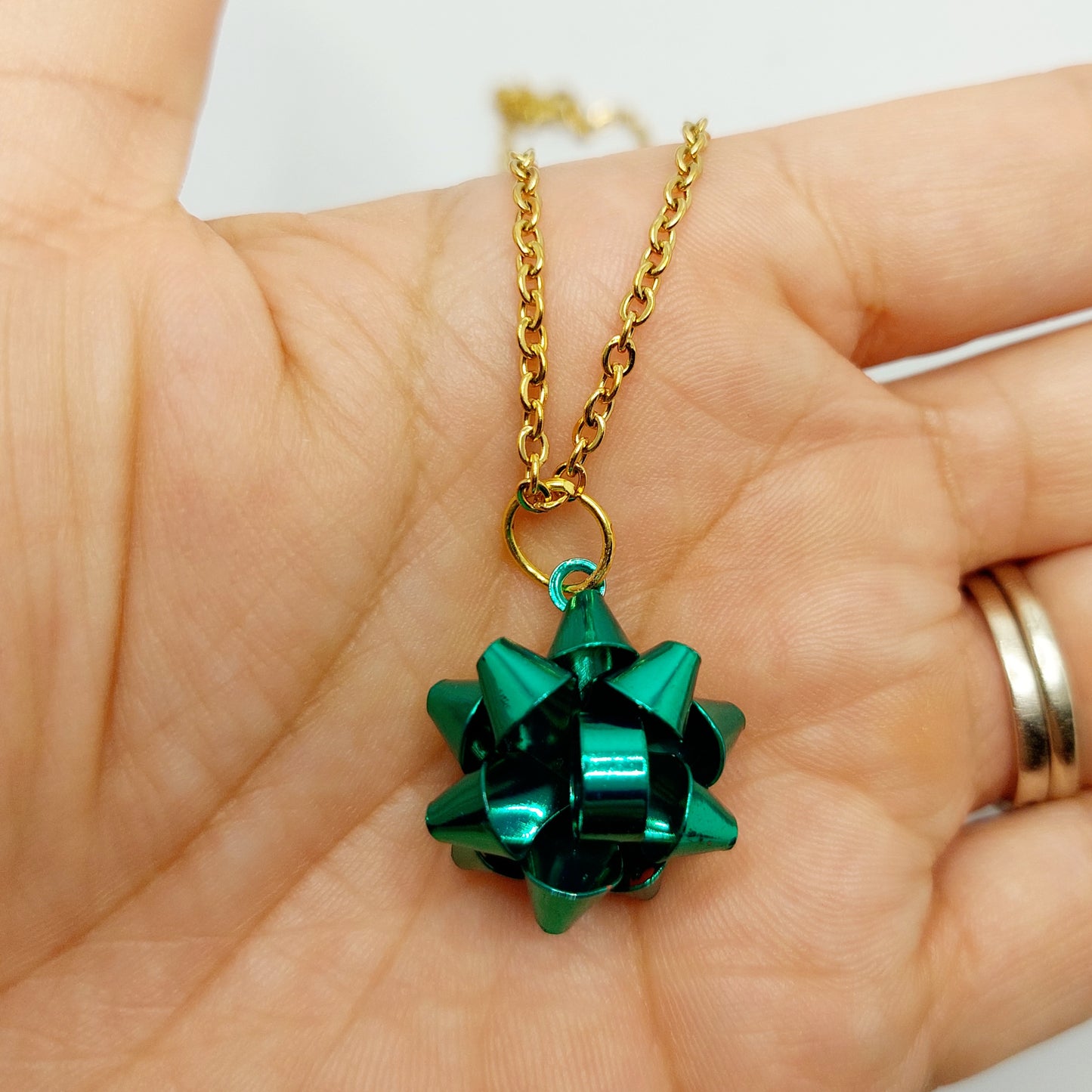 Gift Bow Charm Necklace