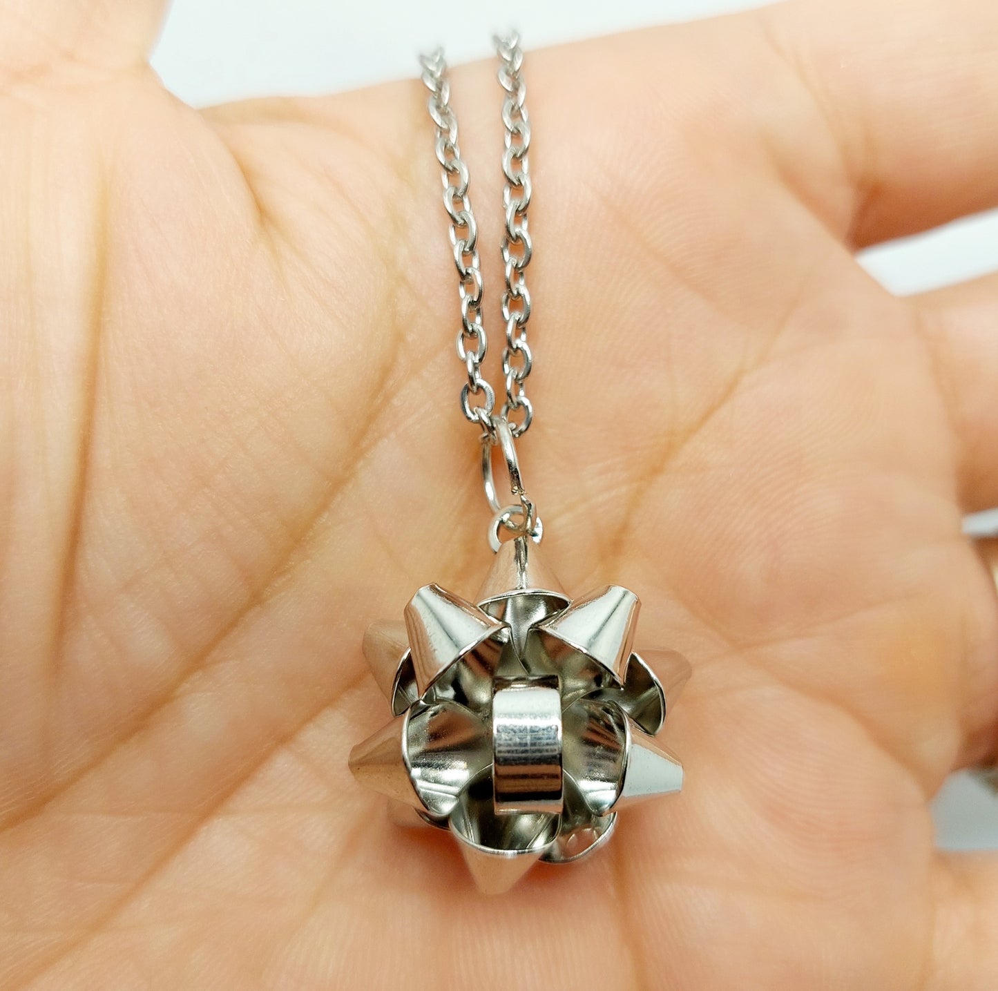 Gift Bow Charm Necklace