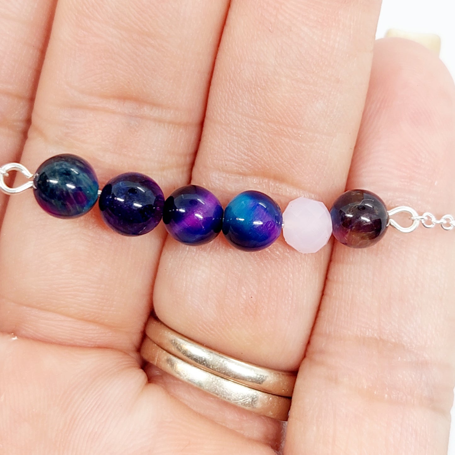 Galaxy Beaded Bar Necklace