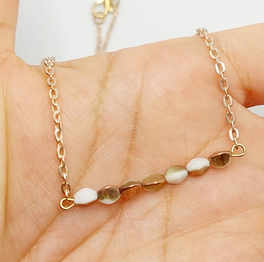 Goldie Beaded Bar Necklace