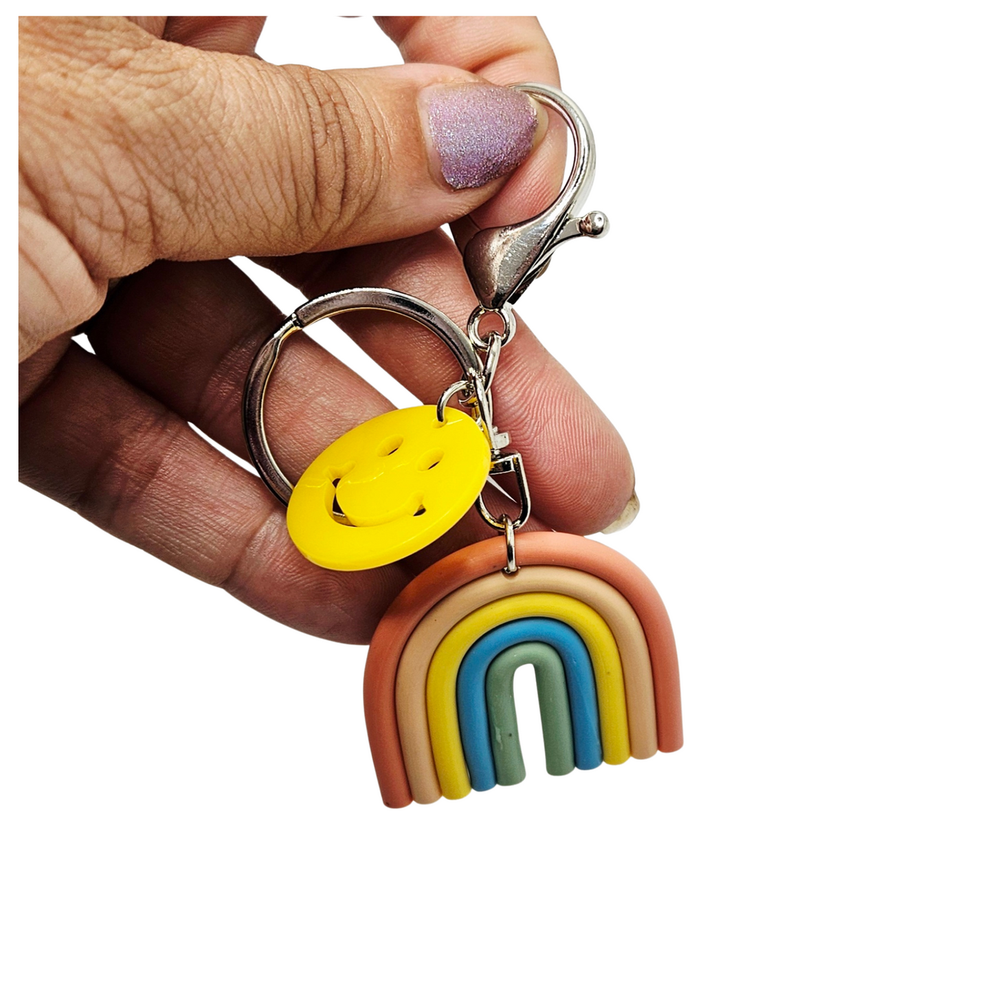 Happy Rainbow Keychain