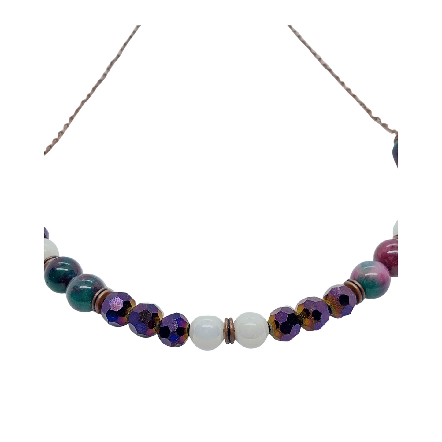 Purple Haze Beaded Bar Necklace